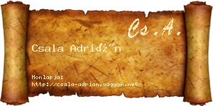 Csala Adrián névjegykártya